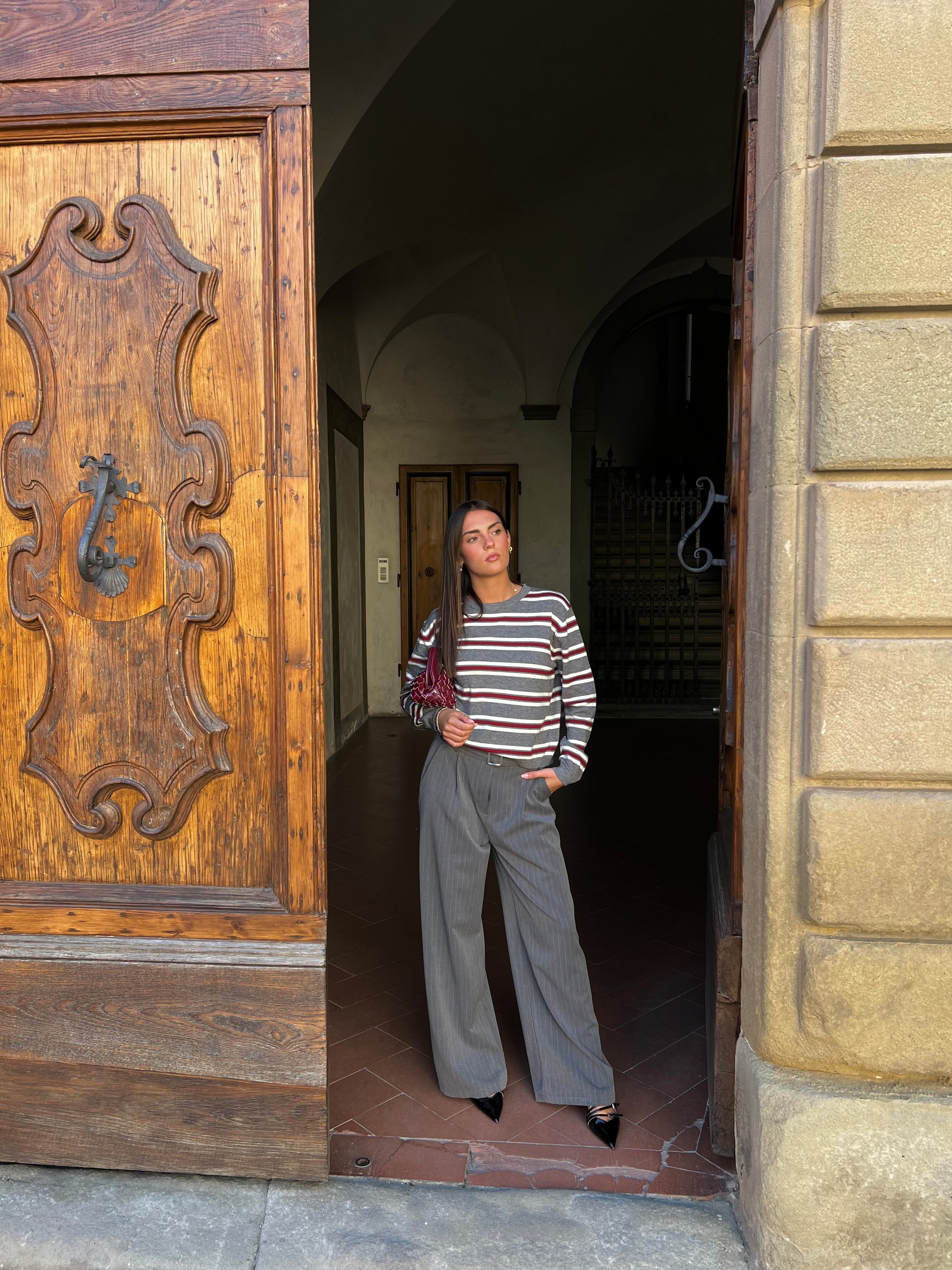 Pantalone gessato (digita nelle note il colore che vuoi acquistare)