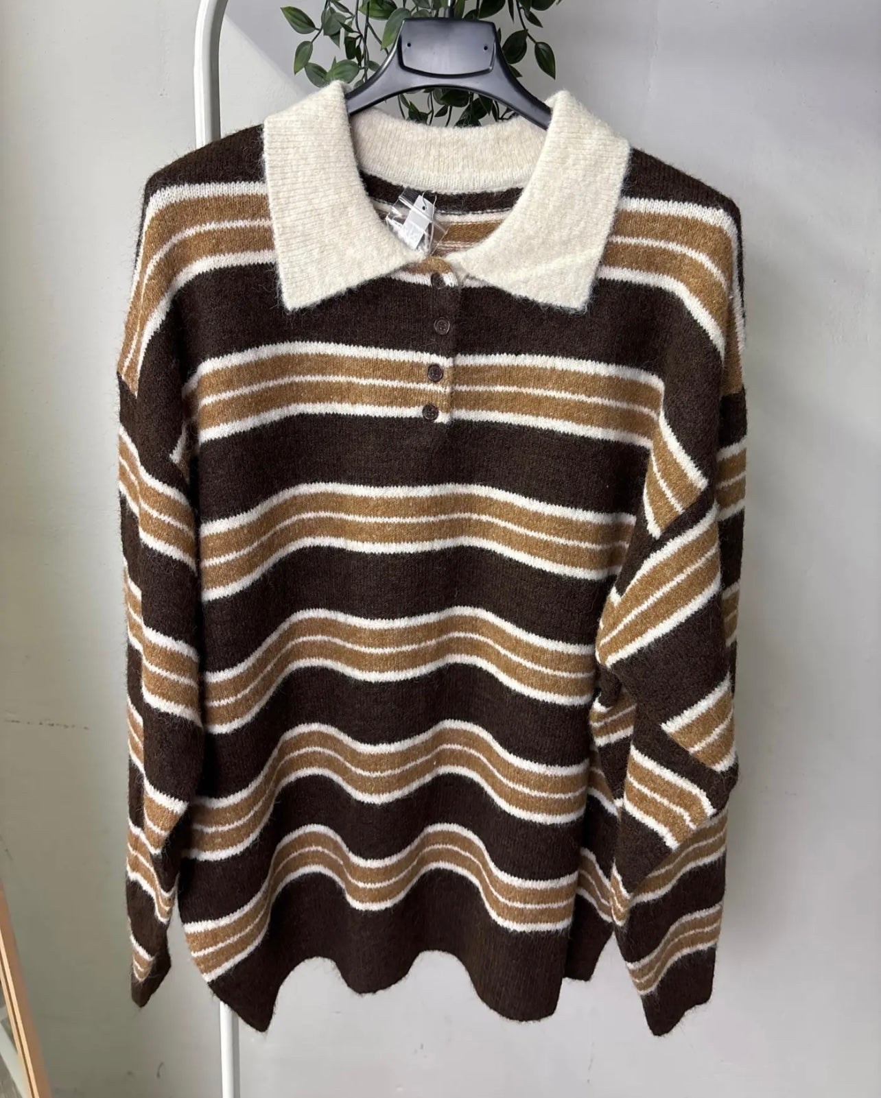 Maglioncino polo marrone