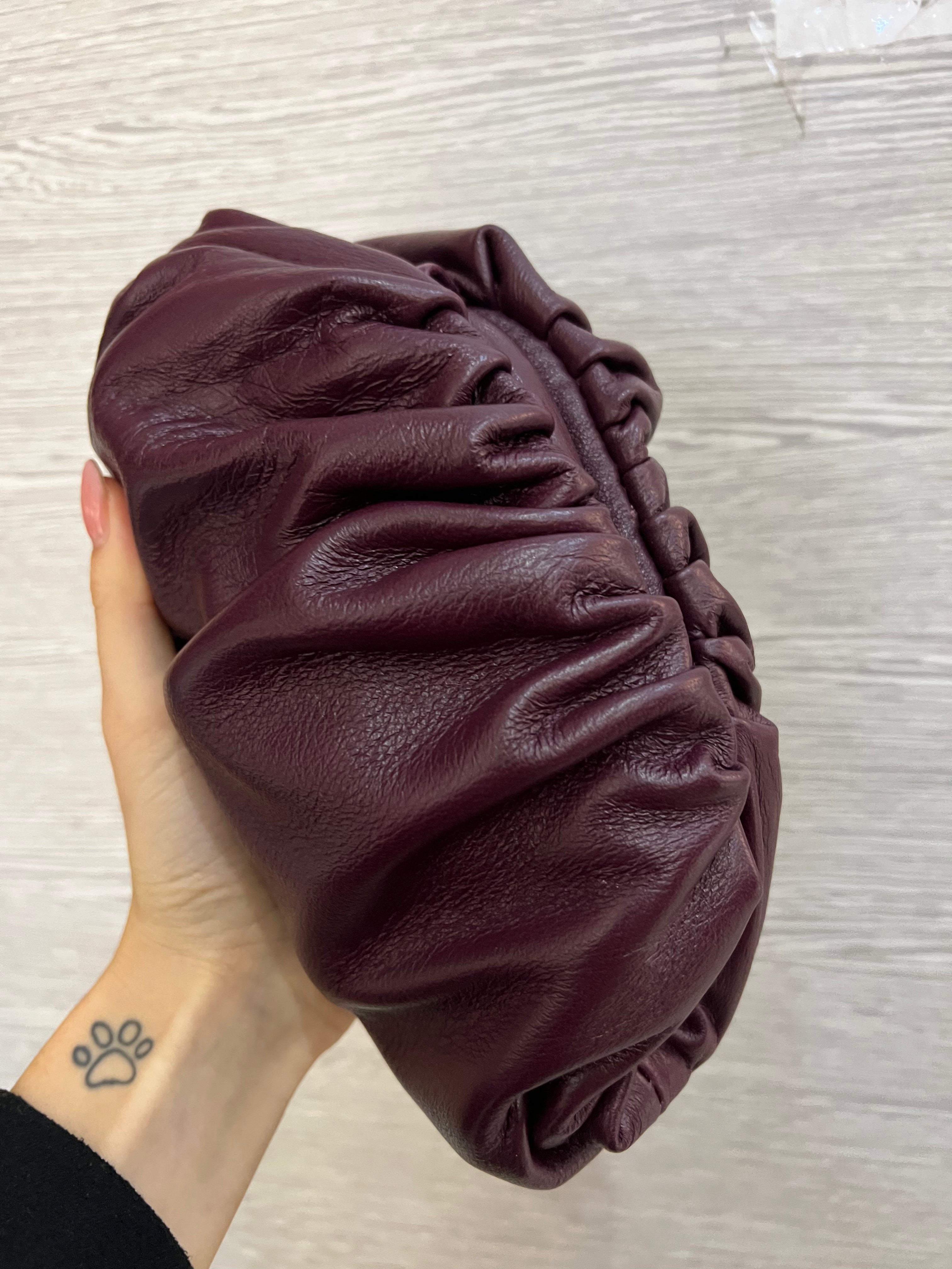 Borsa Mini Pouch liscia - vinaccia