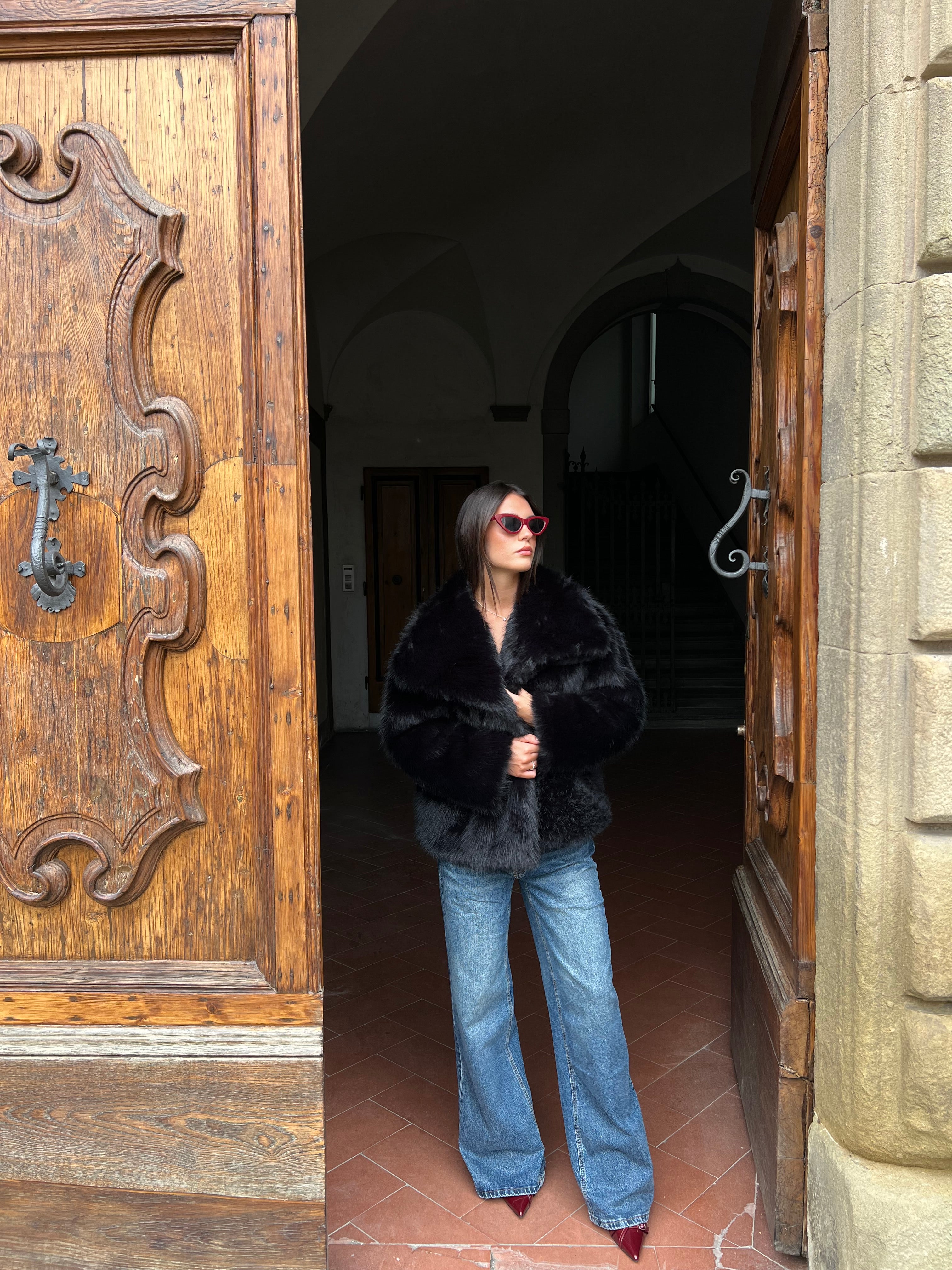Pelliccia courmayeur- black
