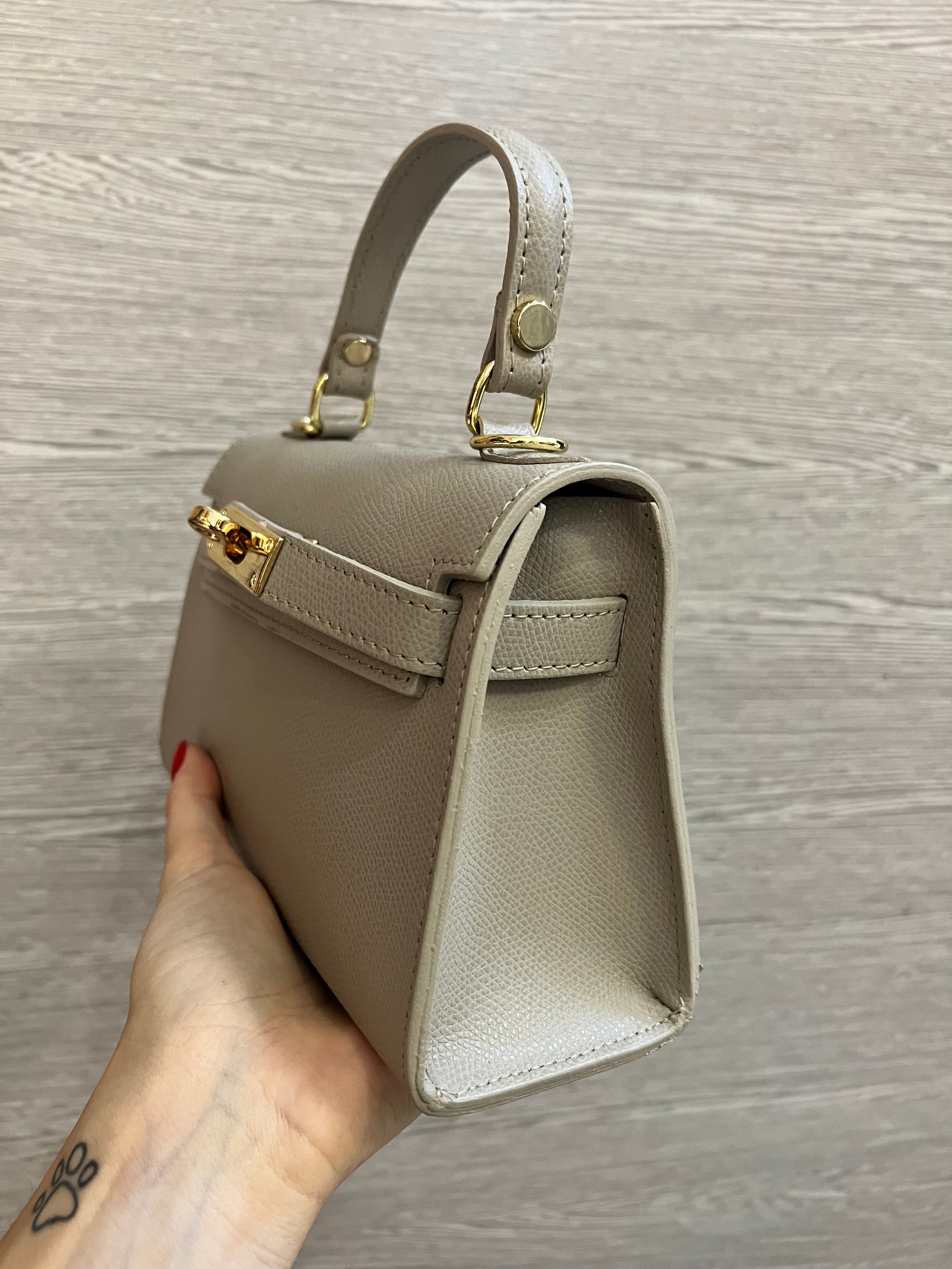 Borsa Mini kelly- tortora