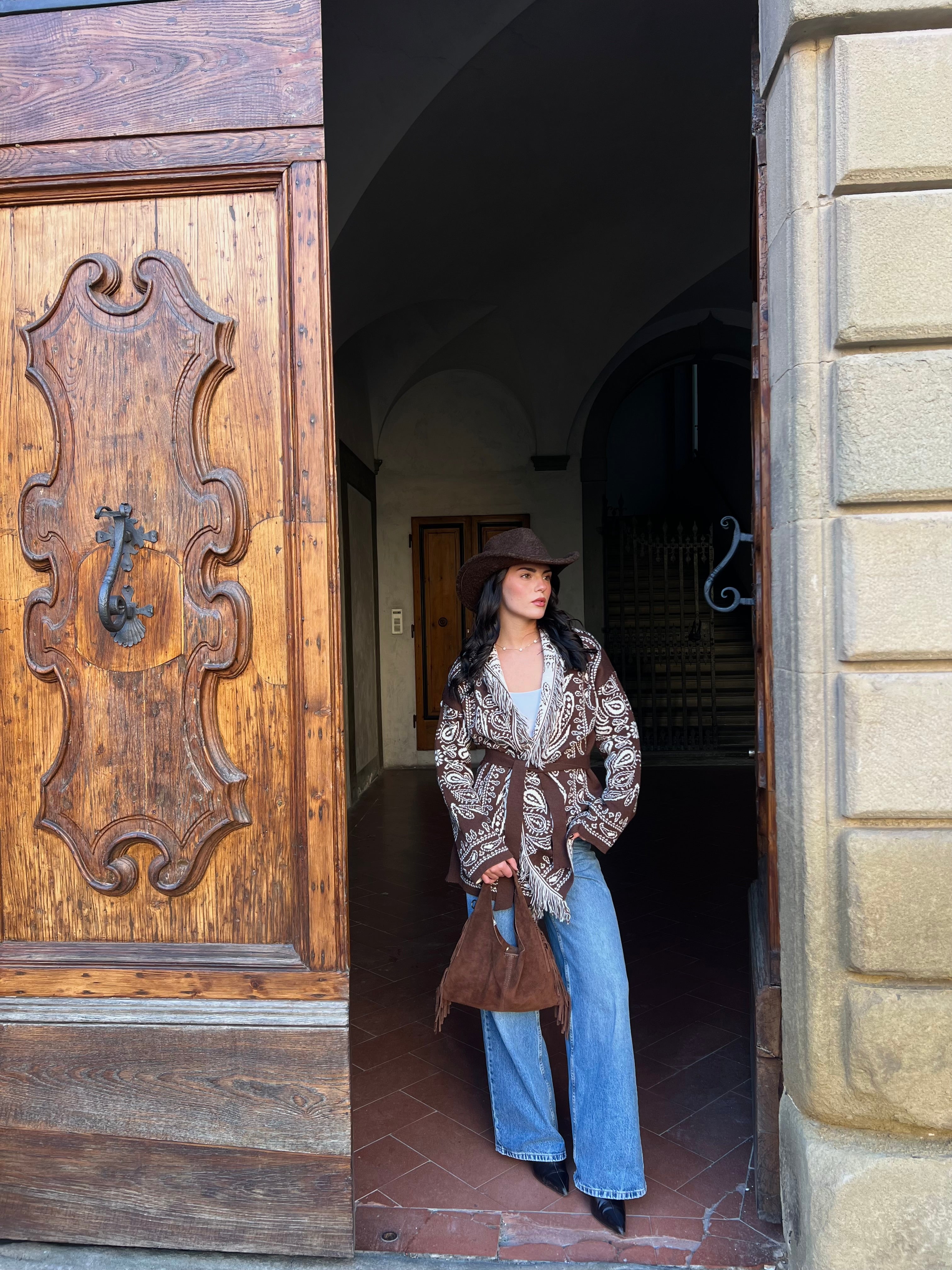 Cardigan kendall - marrone