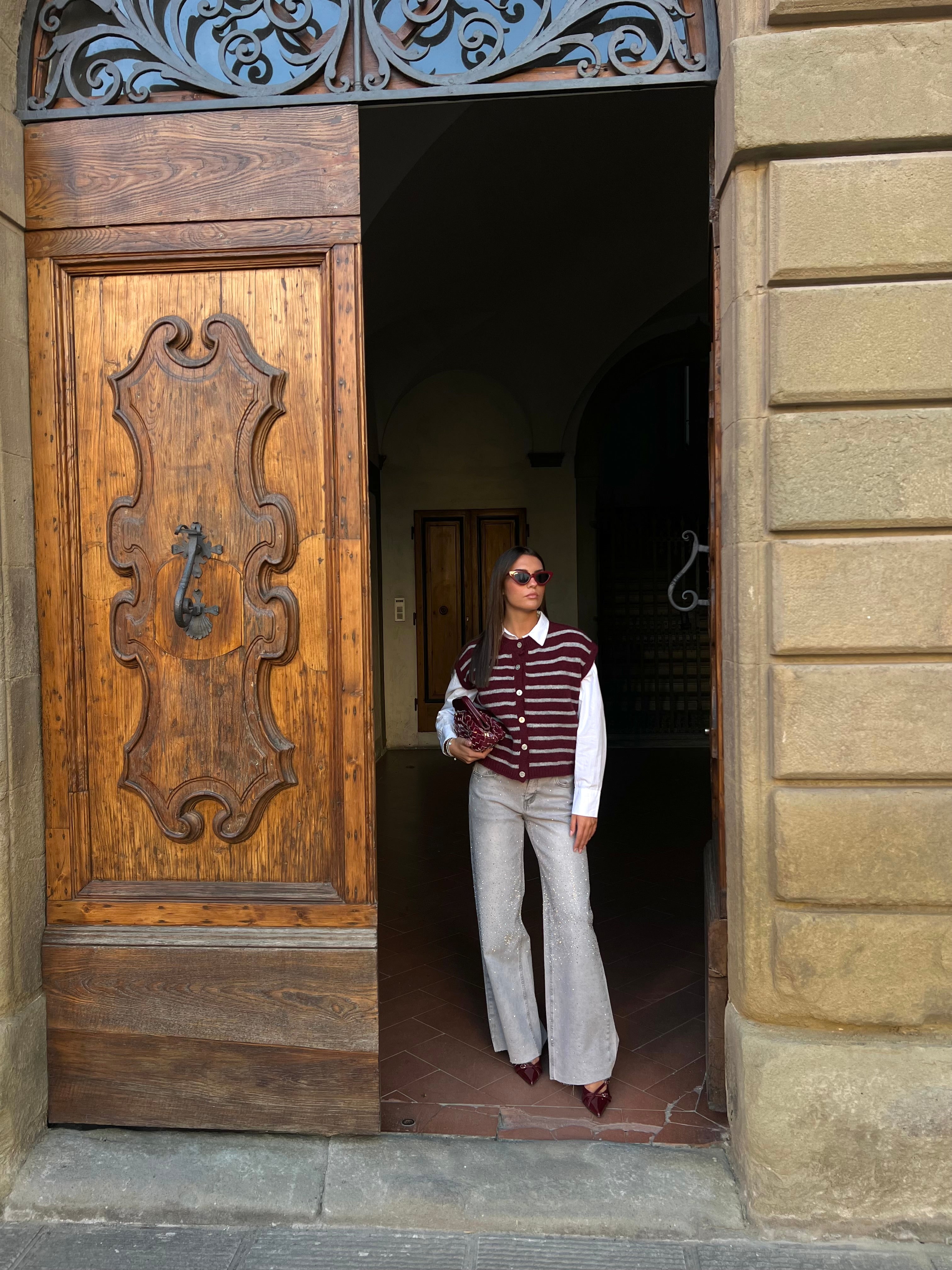 Jeans luce grigio perla