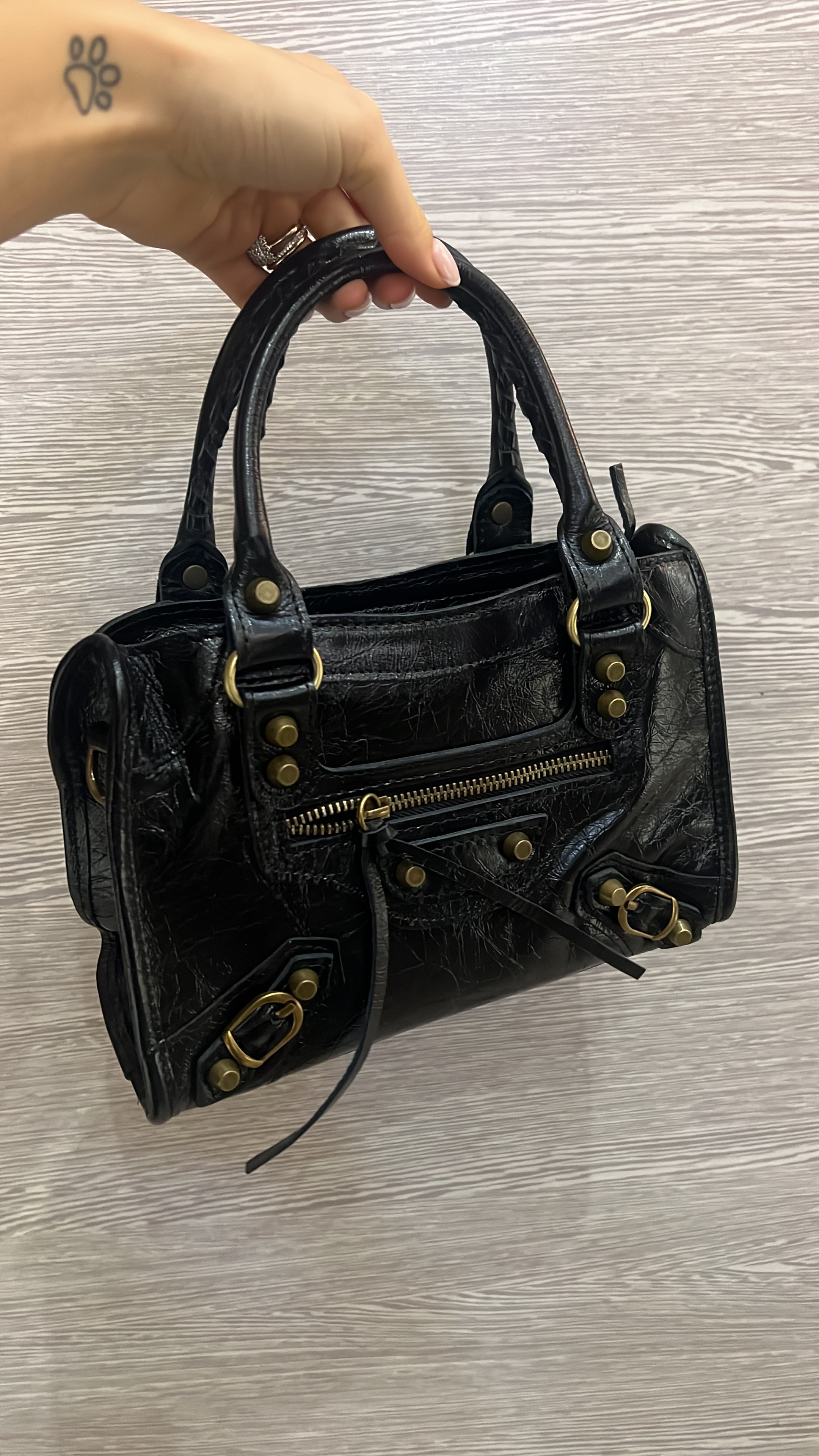 Borsa- city black lucido