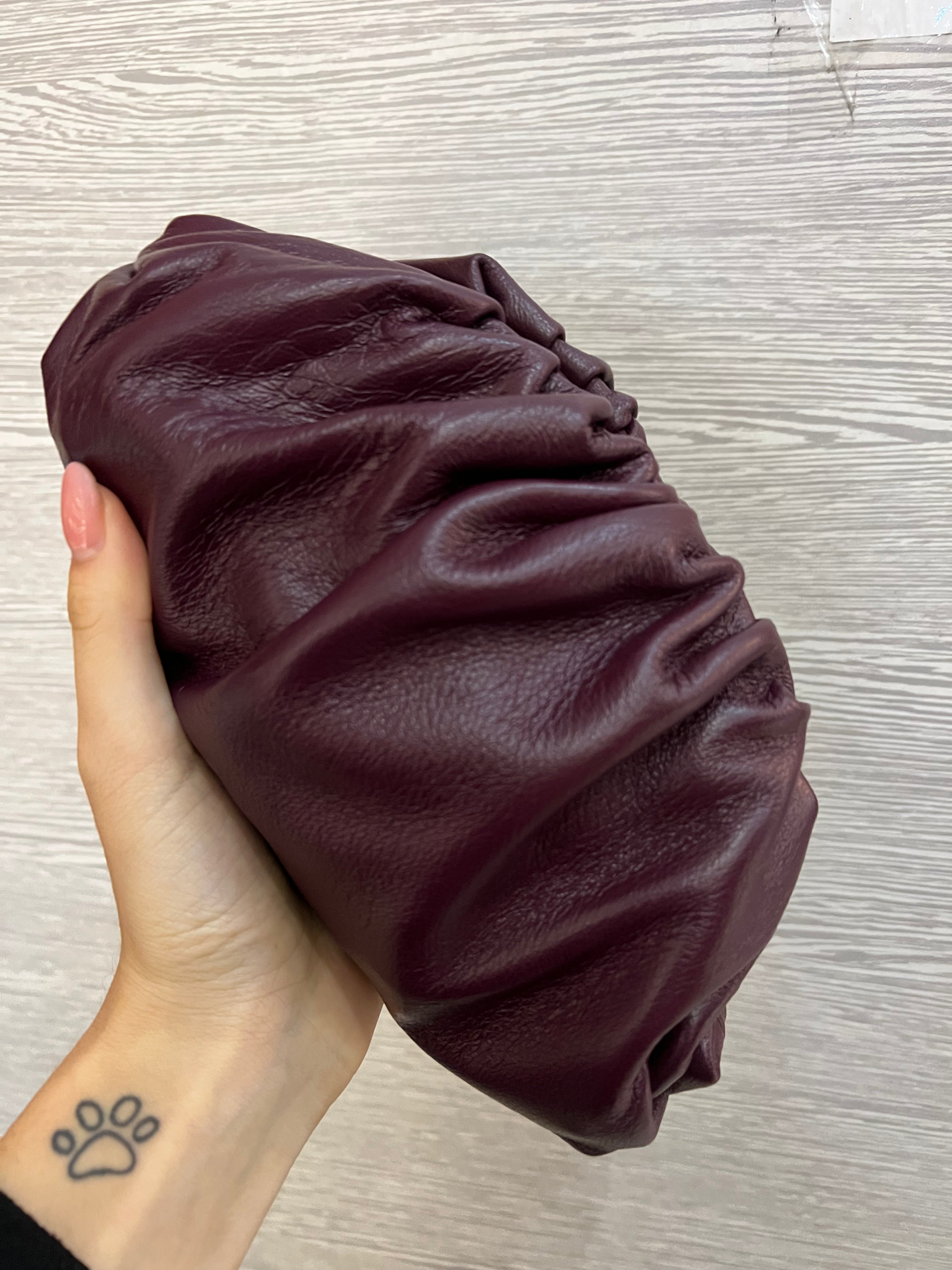 Borsa Mini Pouch liscia - vinaccia