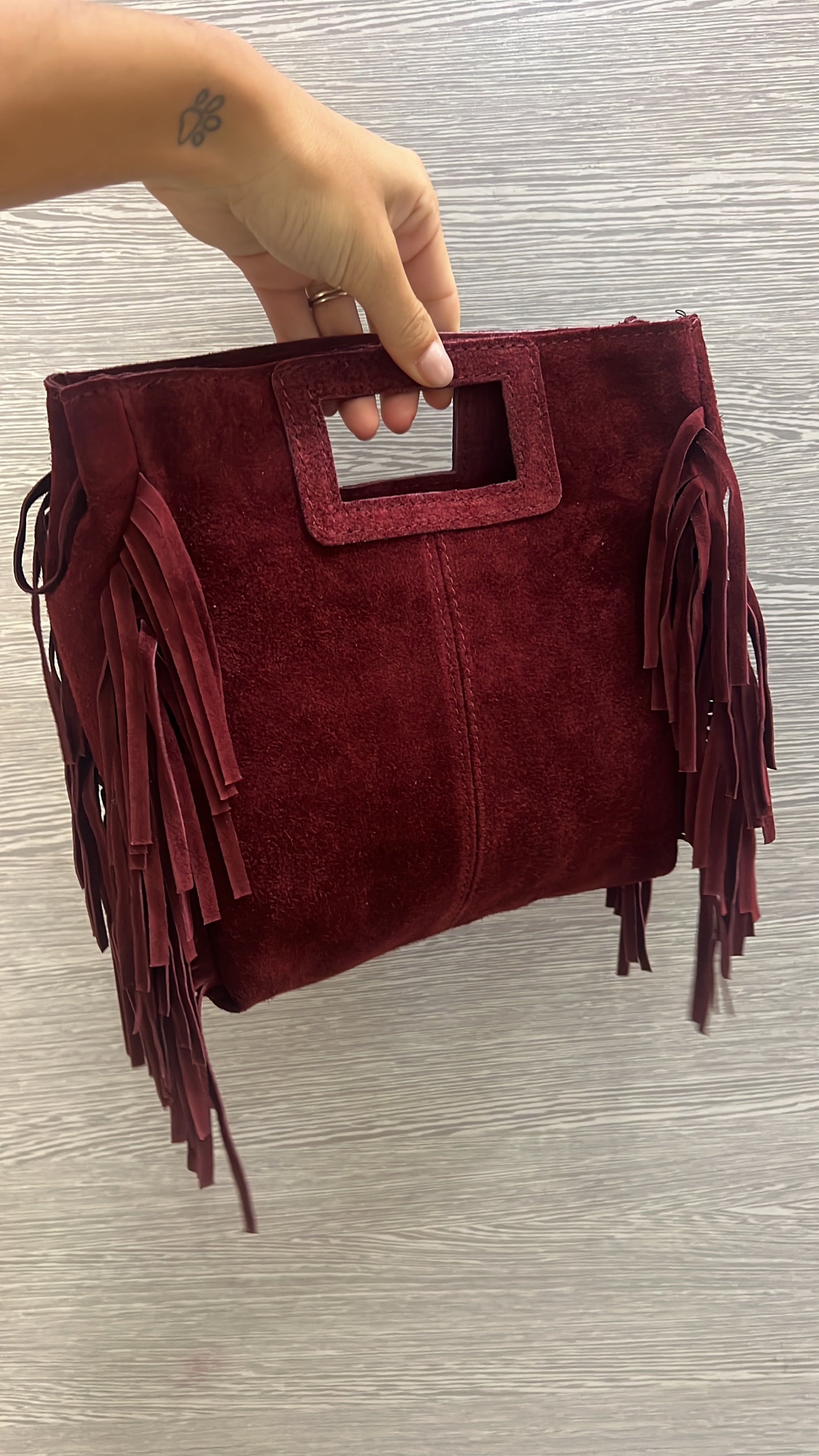 Maxi Bag suede- bordeaux