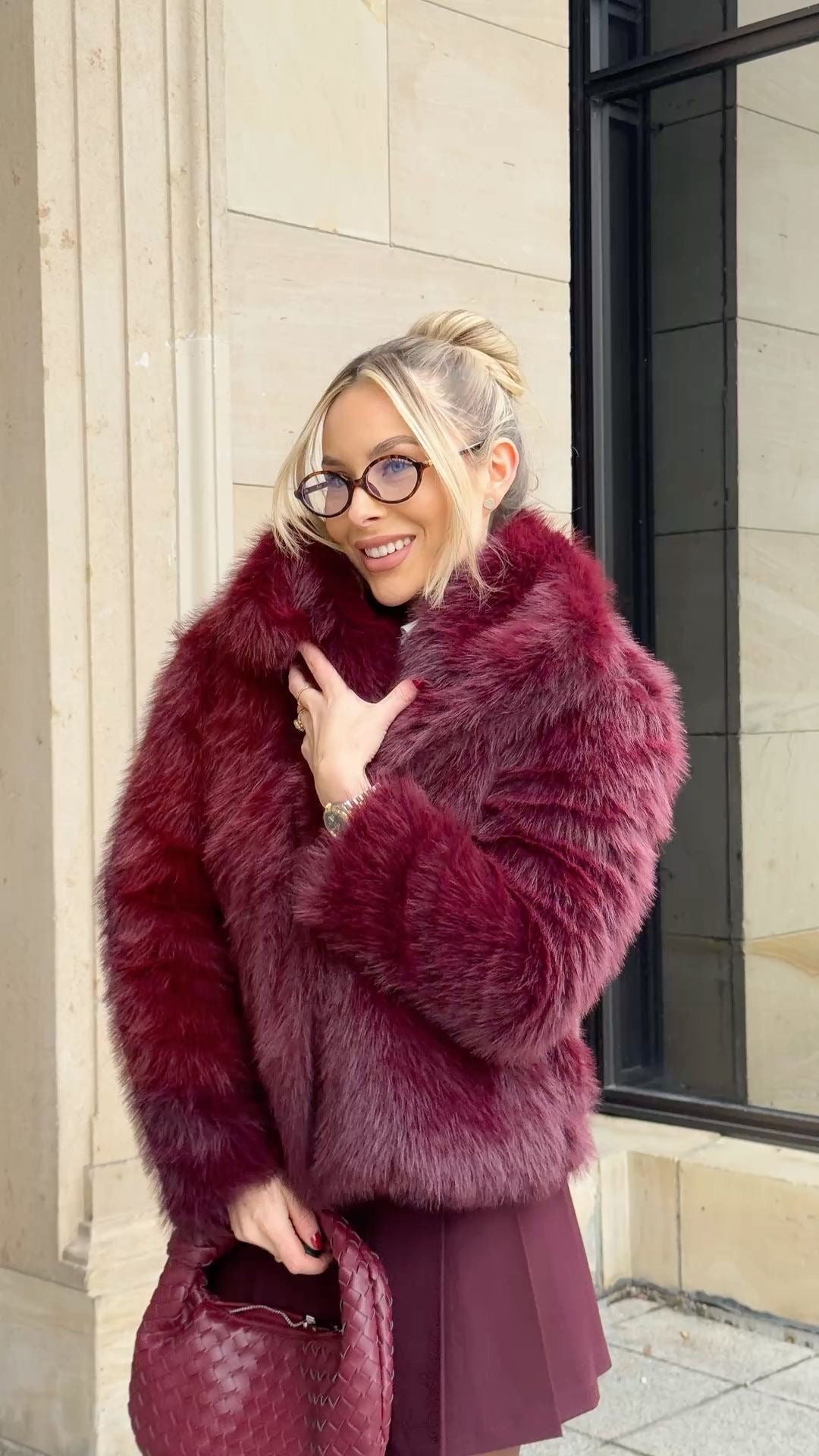 Pelliccia Courmayeur ❄️ bordeaux