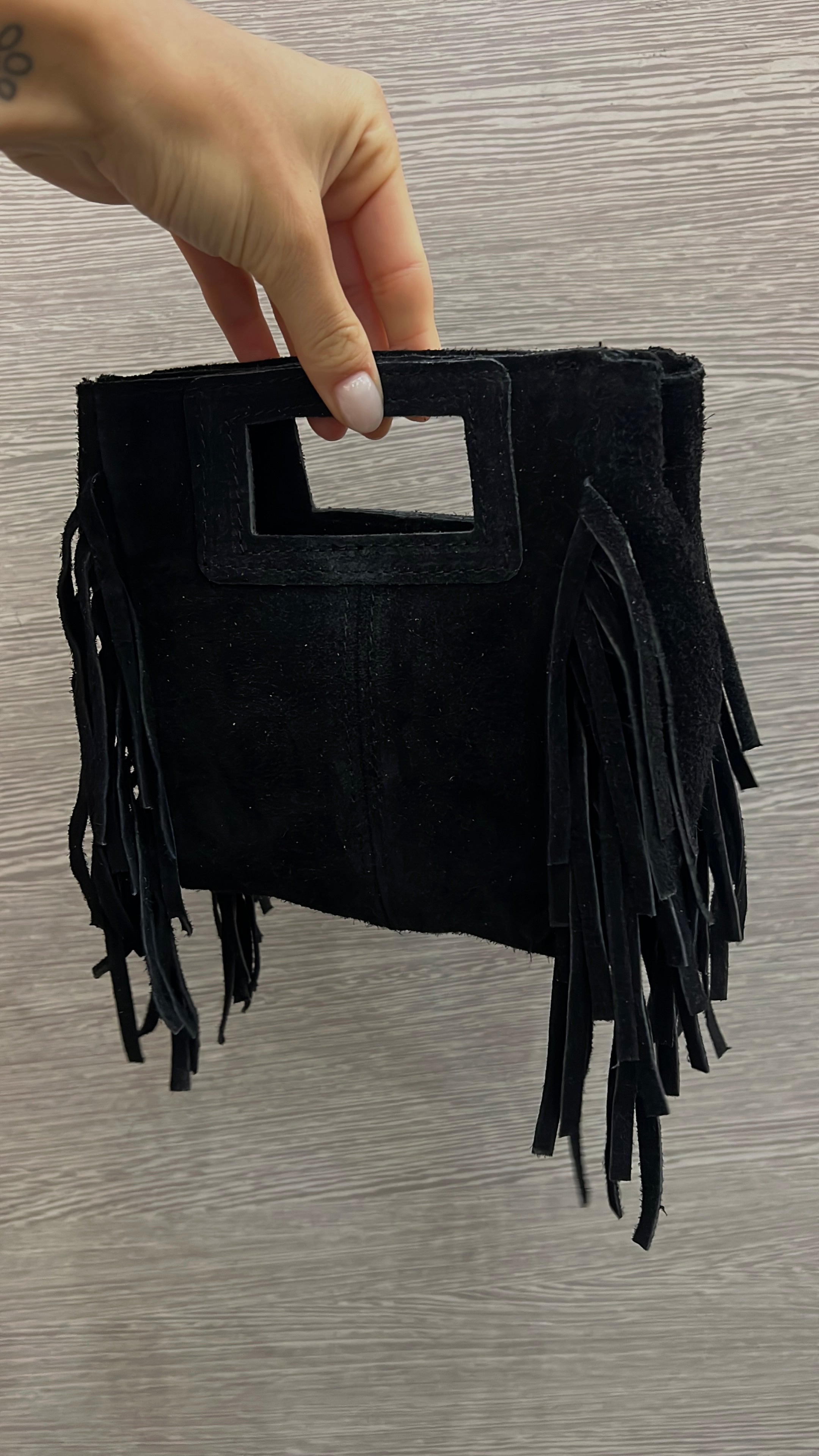 Bag suede-black