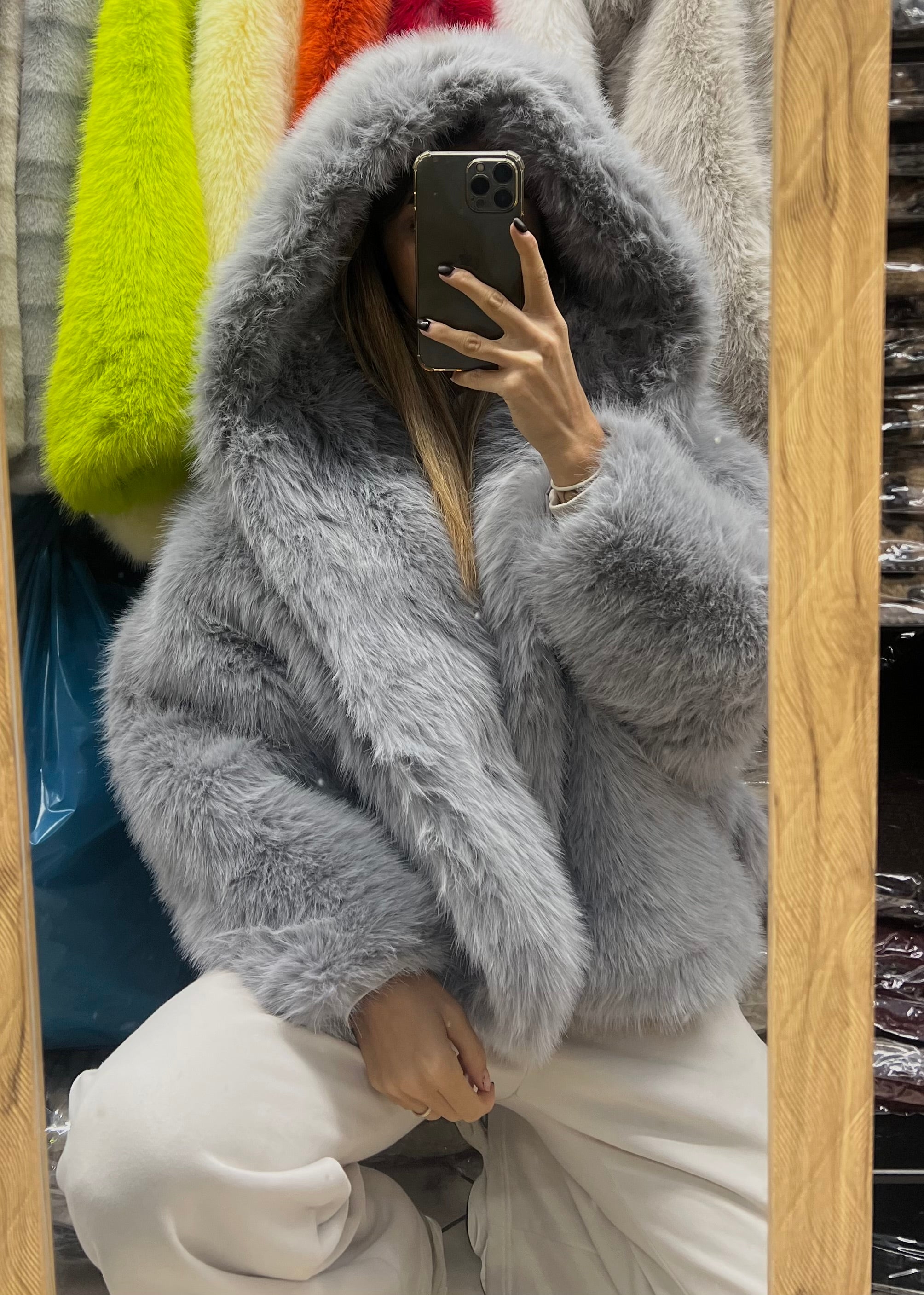 Pelliccia neve ❄️ grigio perla