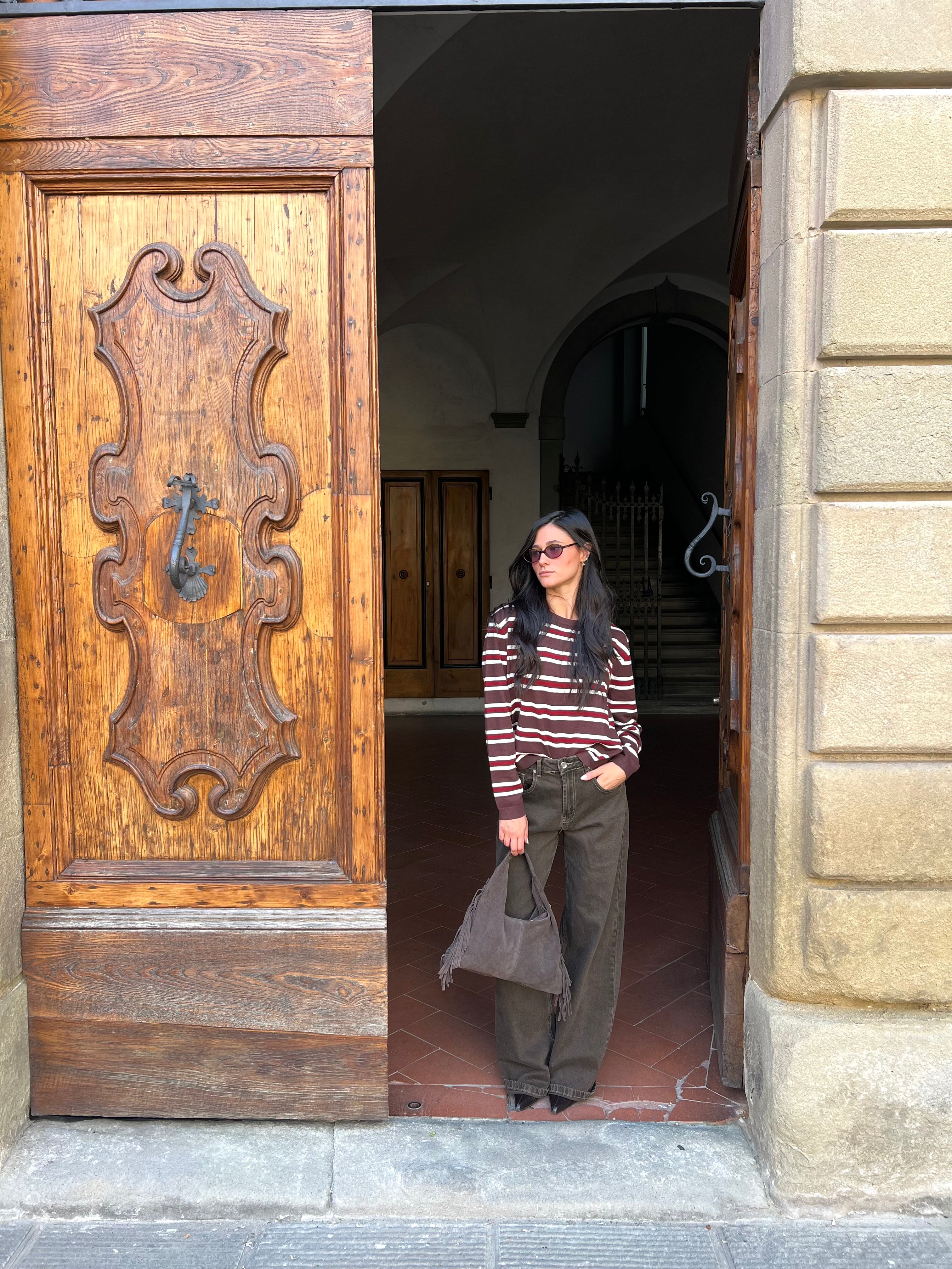 Maglioncino polo Brown