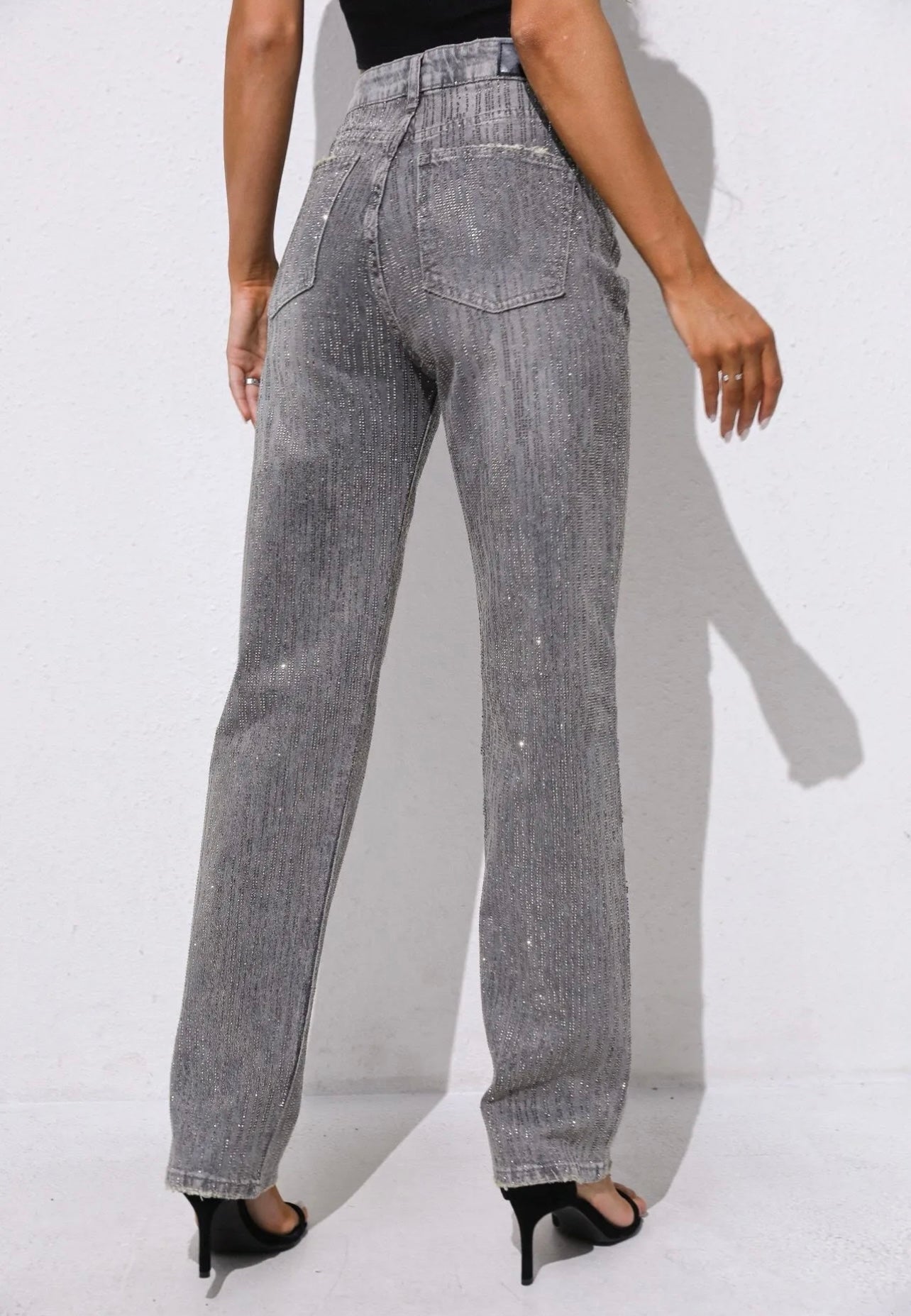 Jeans luce grigio chiaro