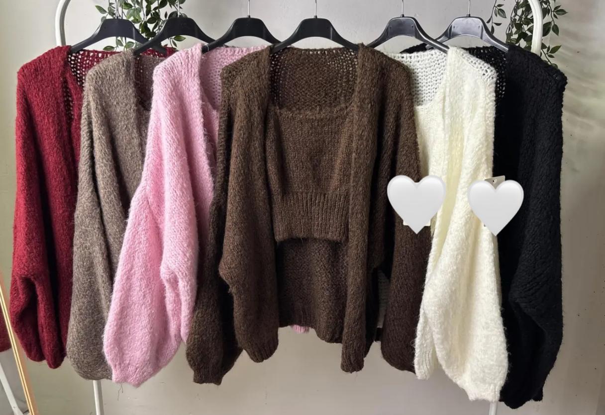 Top e cardigan (digita nelle note il colore che vuoi acquistare)