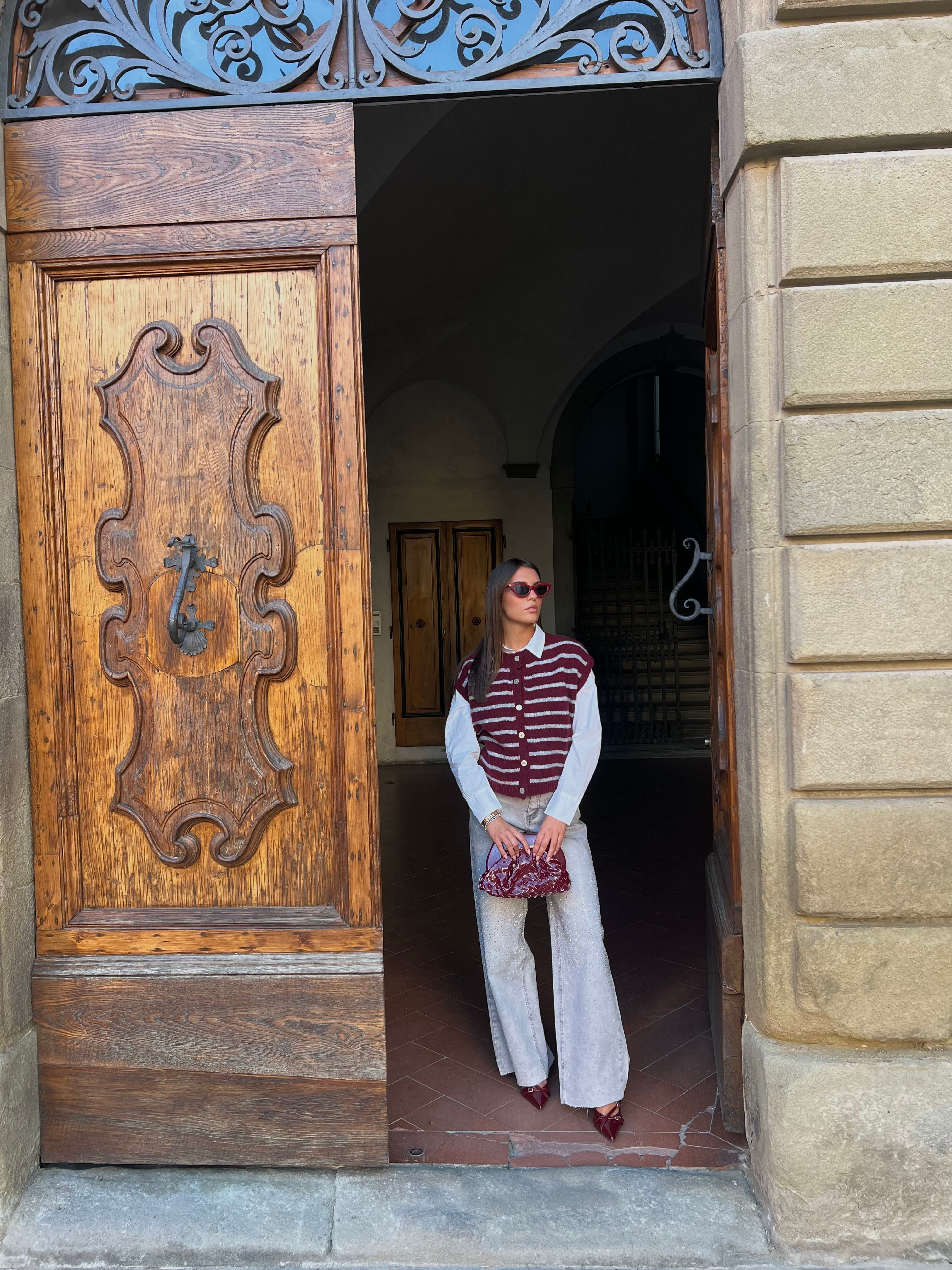 Jeans luce grigio perla