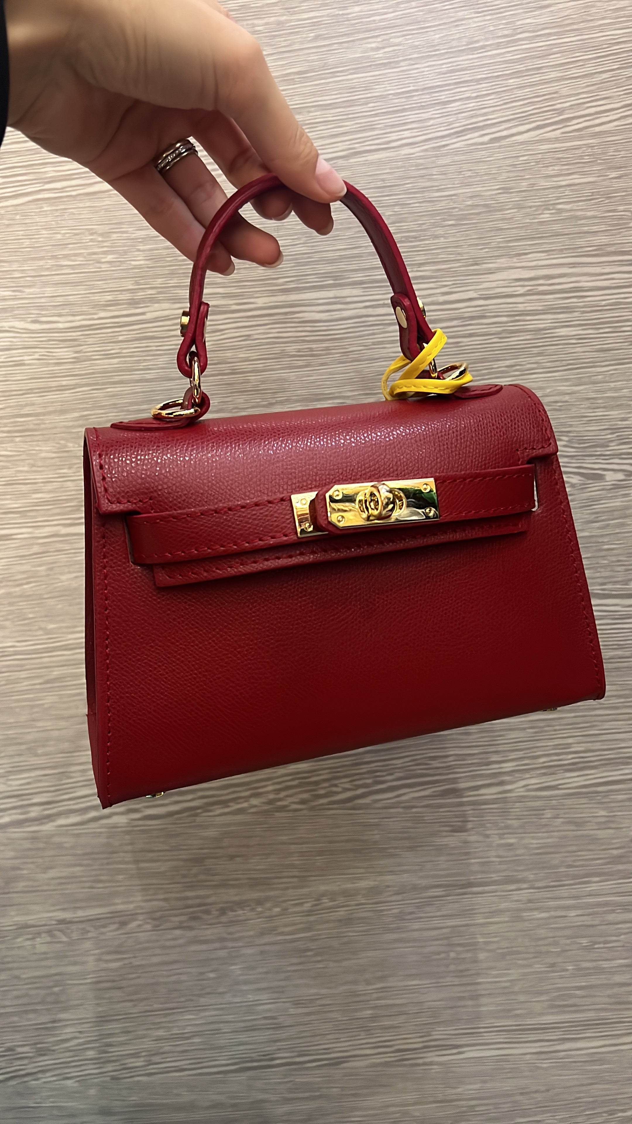 Borsa Mini kelly- rosso