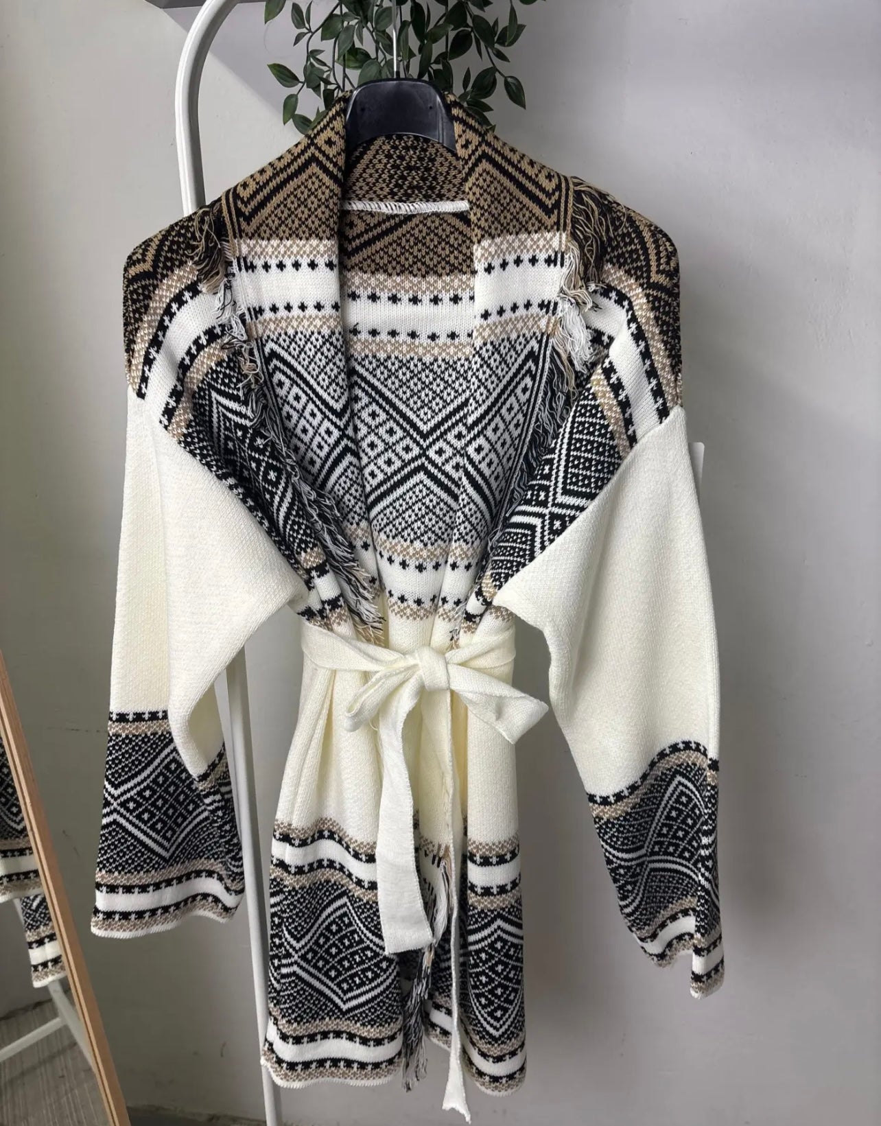 Cardigan kendall - panna/marrone