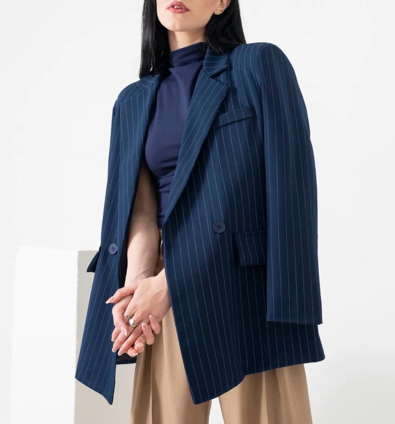Blazer gessato (digita nelle note il colore che vuoi acquistare)