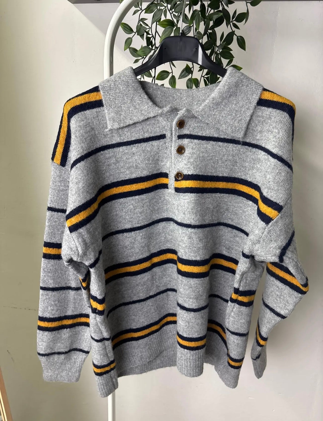 Maglia polo grigio/giallo