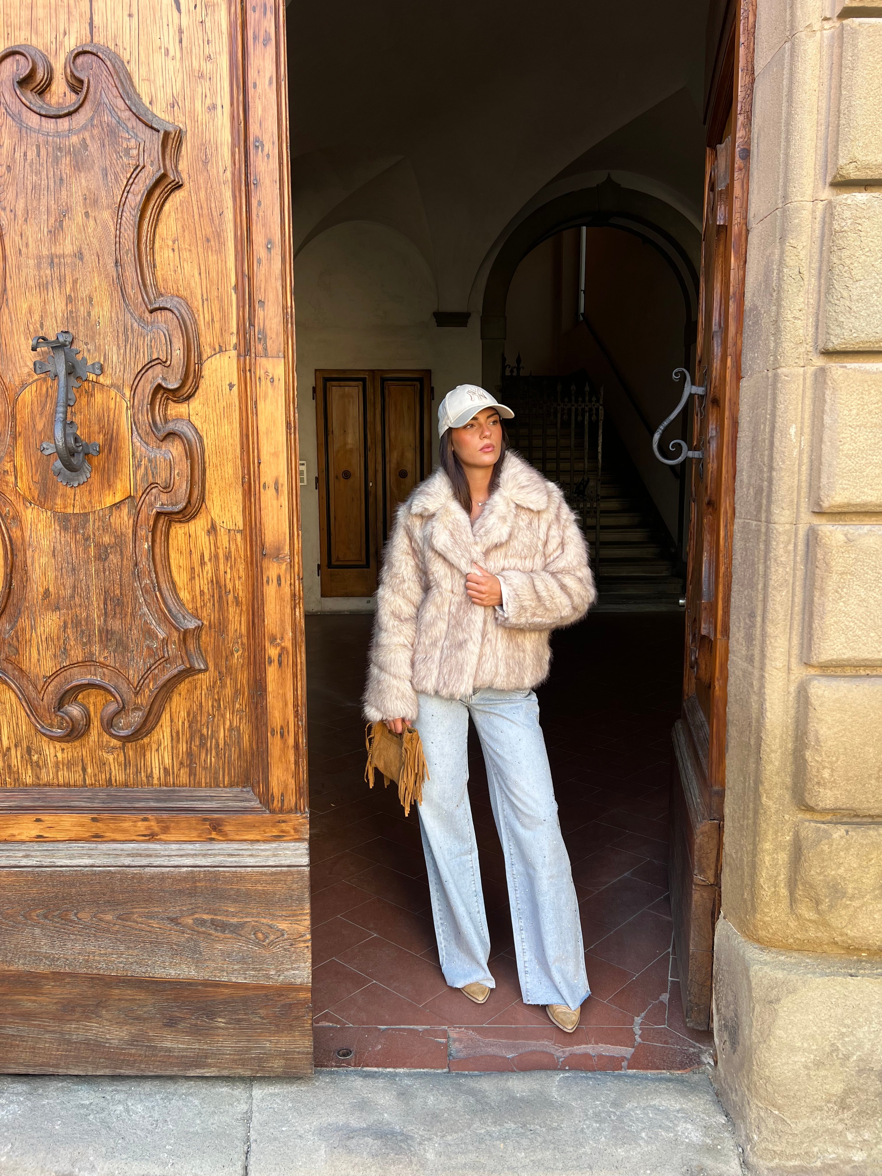 Pelliccia Moena beige