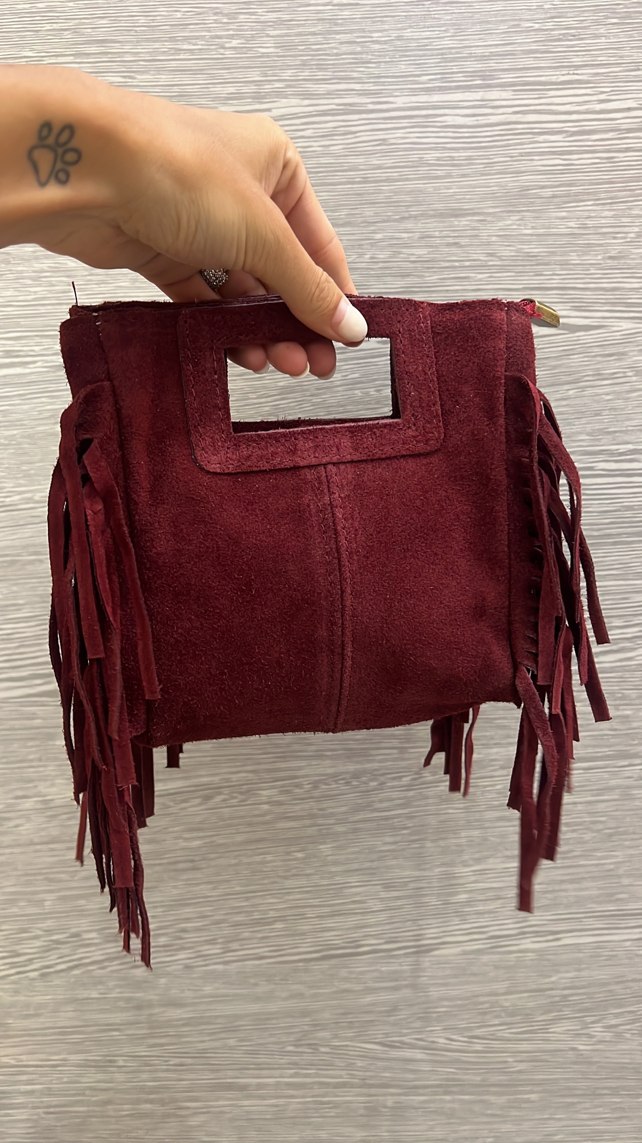 Bag suede- vino