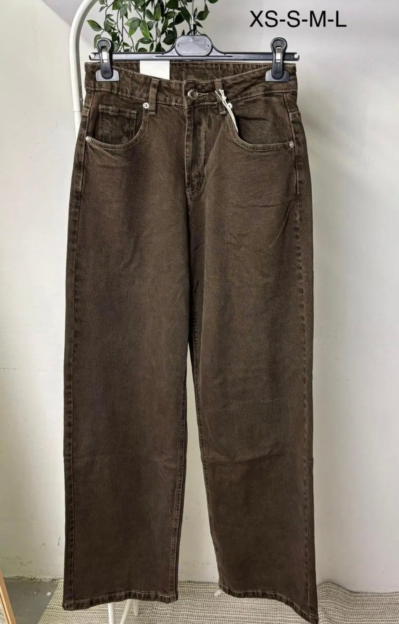 Jeans a palazzo brown