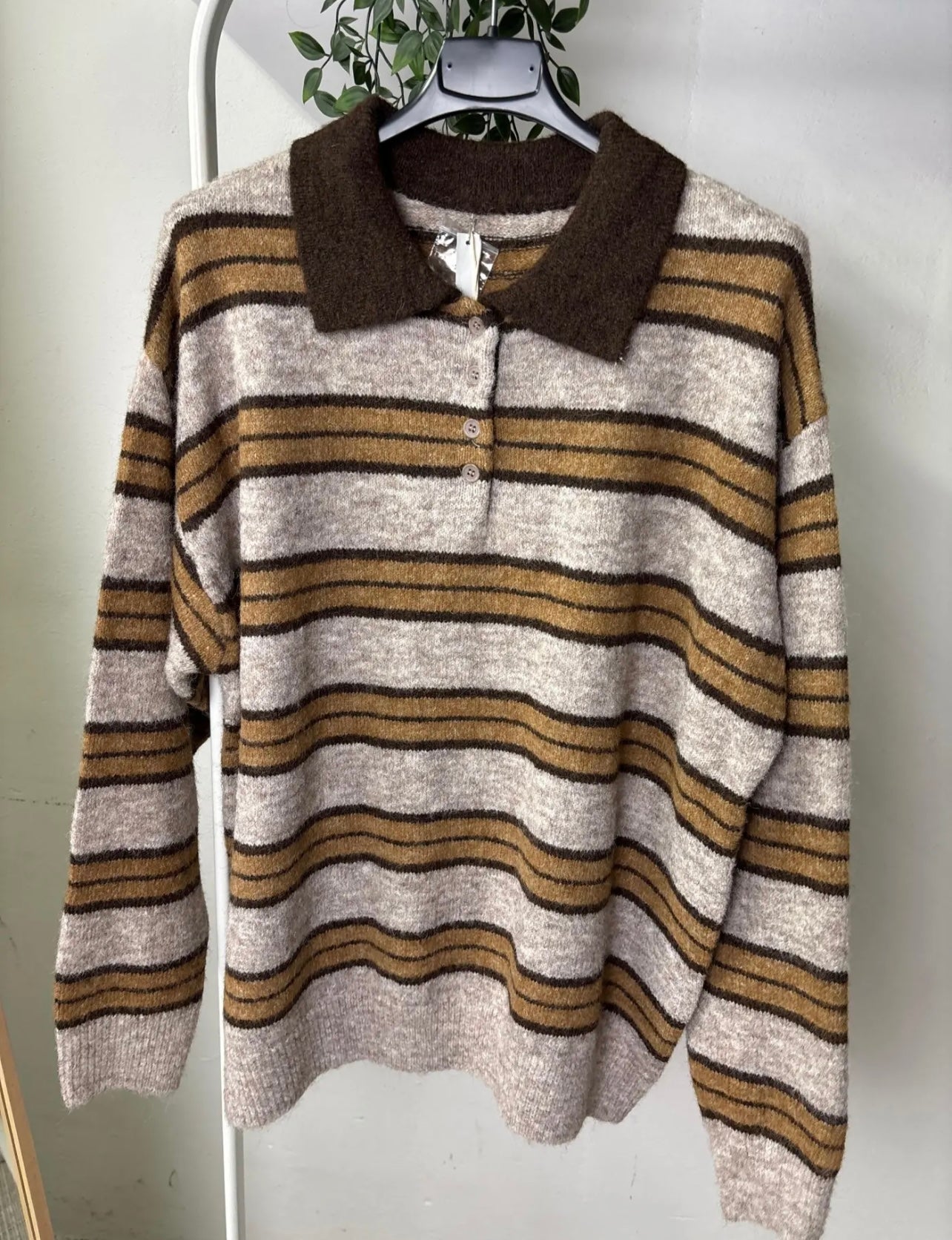 Maglioncino polo beige