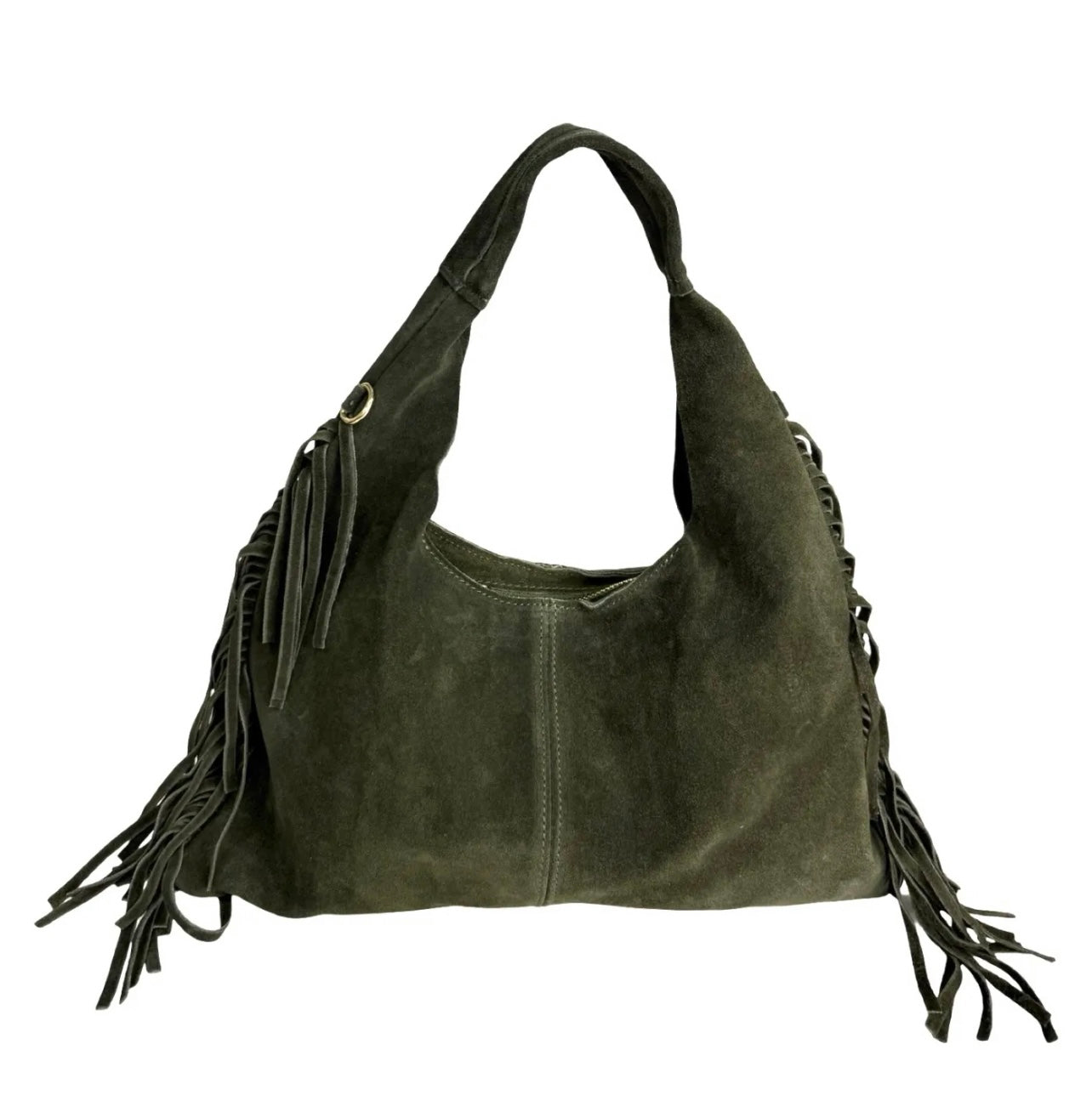 Bag moon maxi suede verde
