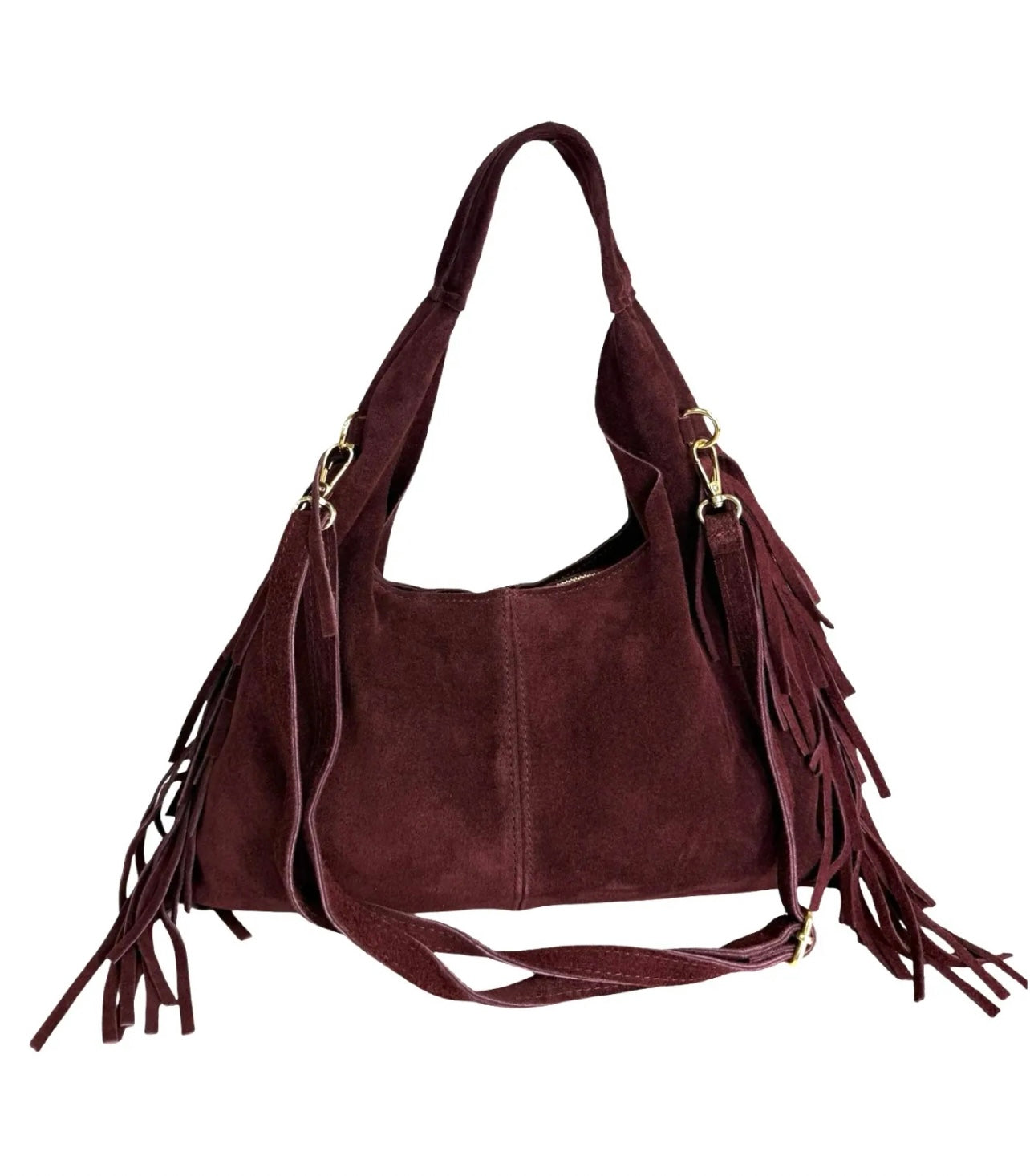 Bag moon maxi suede bordeaux