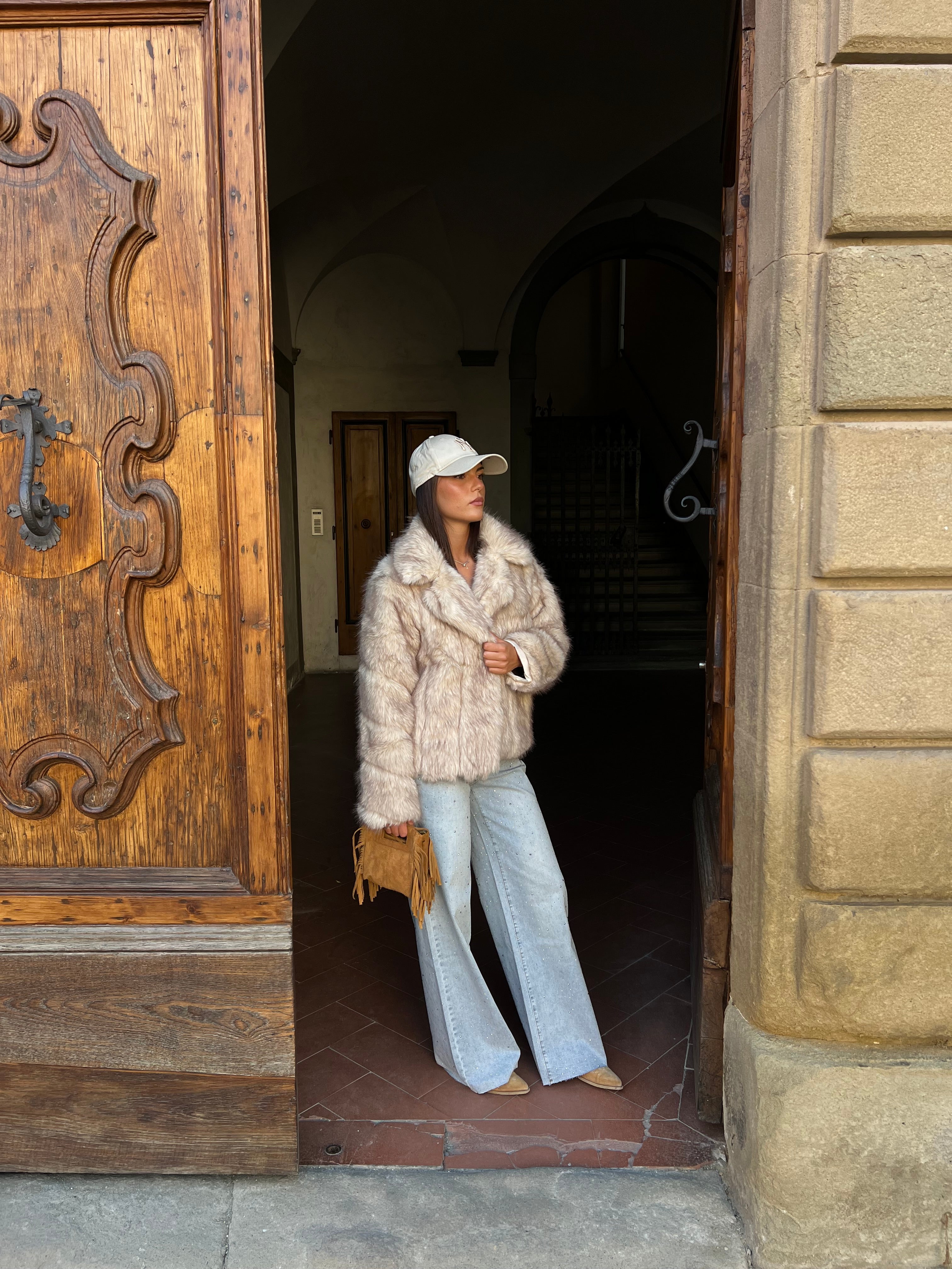 Pelliccia Moena beige