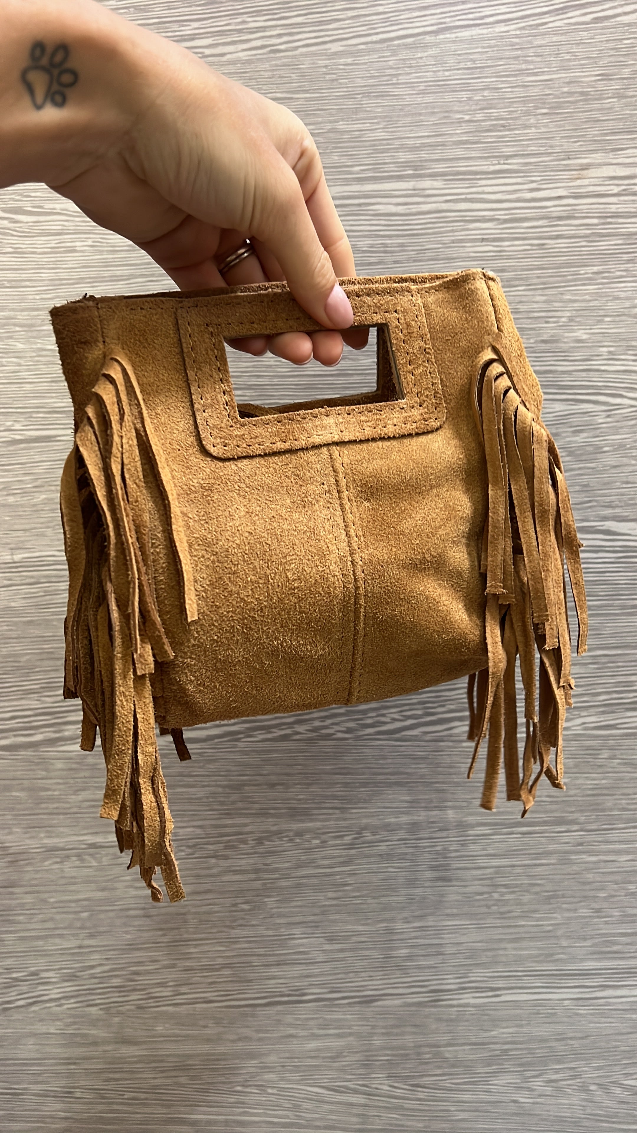 Bag suede- senape
