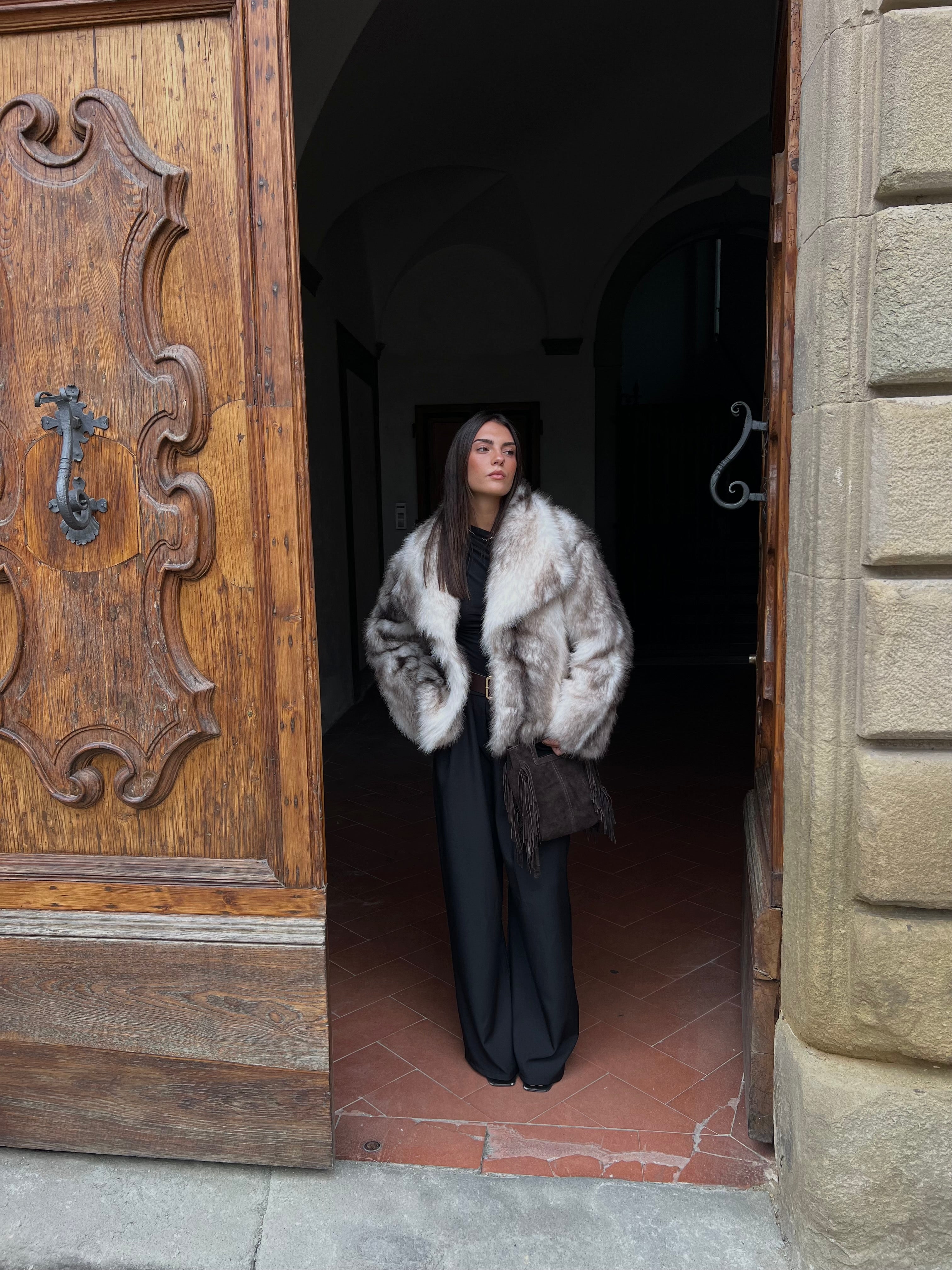 Pelliccia sciliar ❄️ beige/grigio