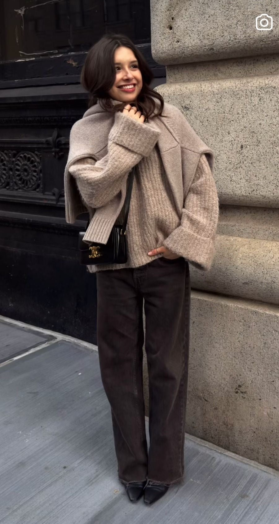 Jeans a palazzo brown