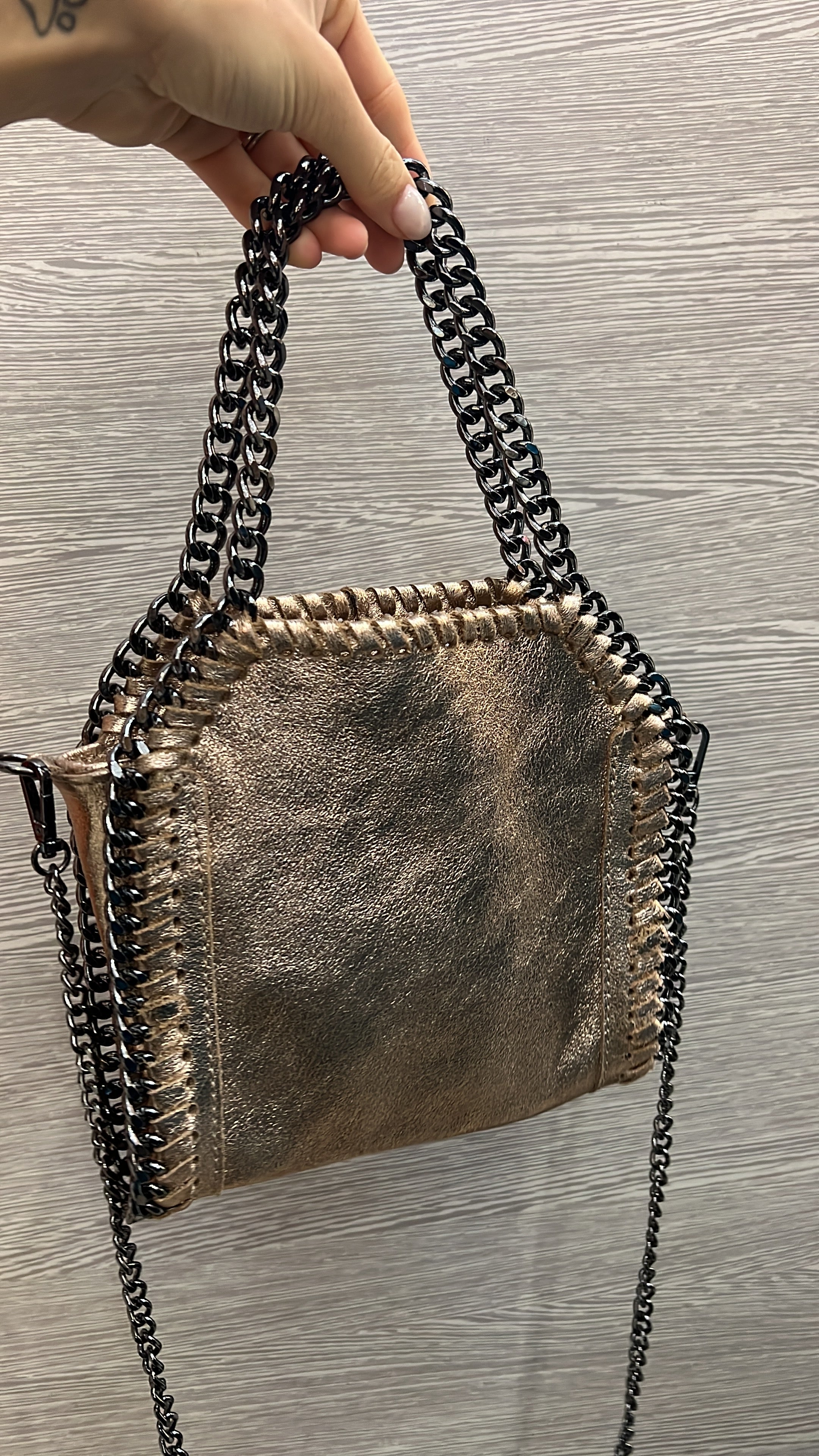 Borsa stella- oro rosa