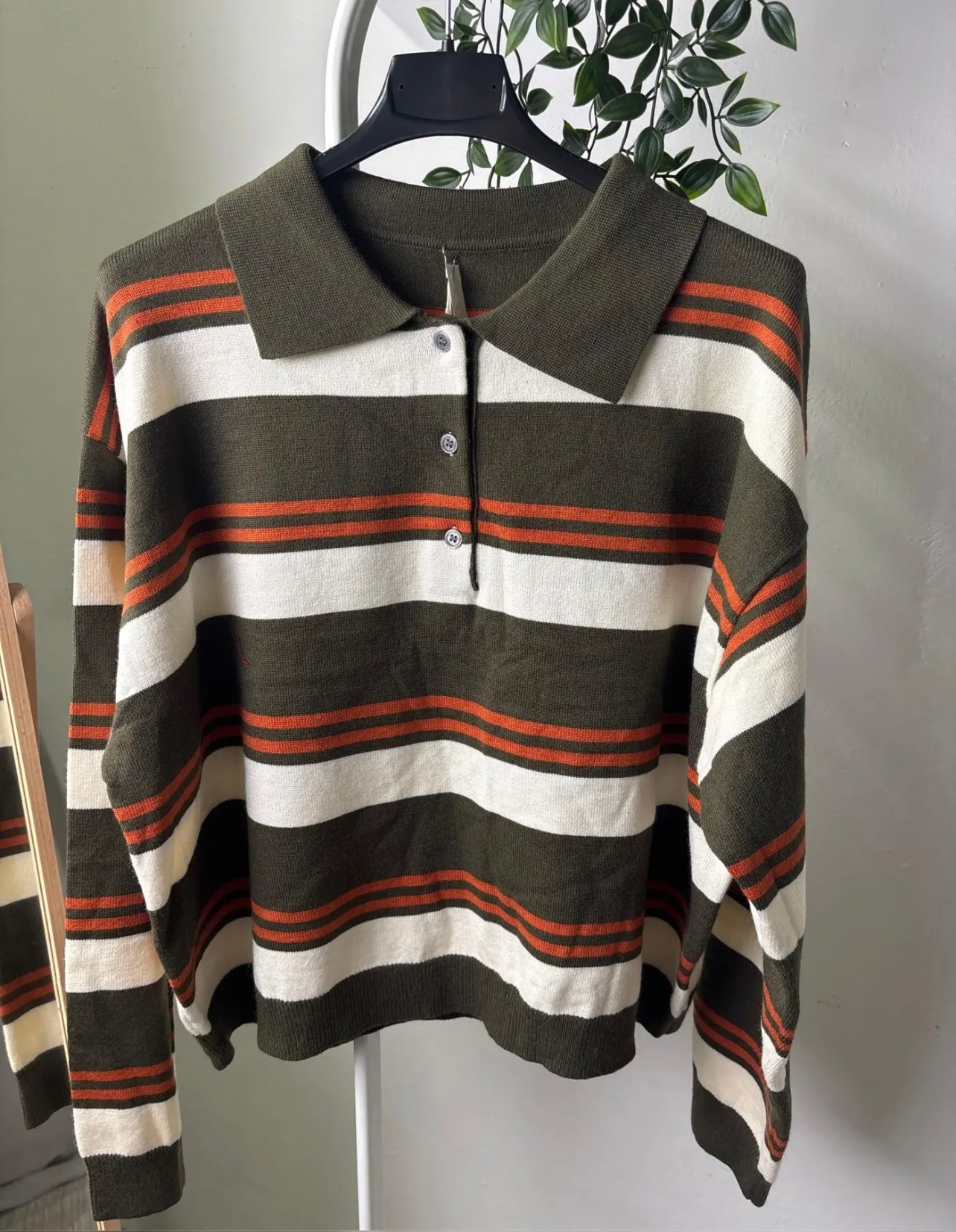 Maglia polo verde/arancio