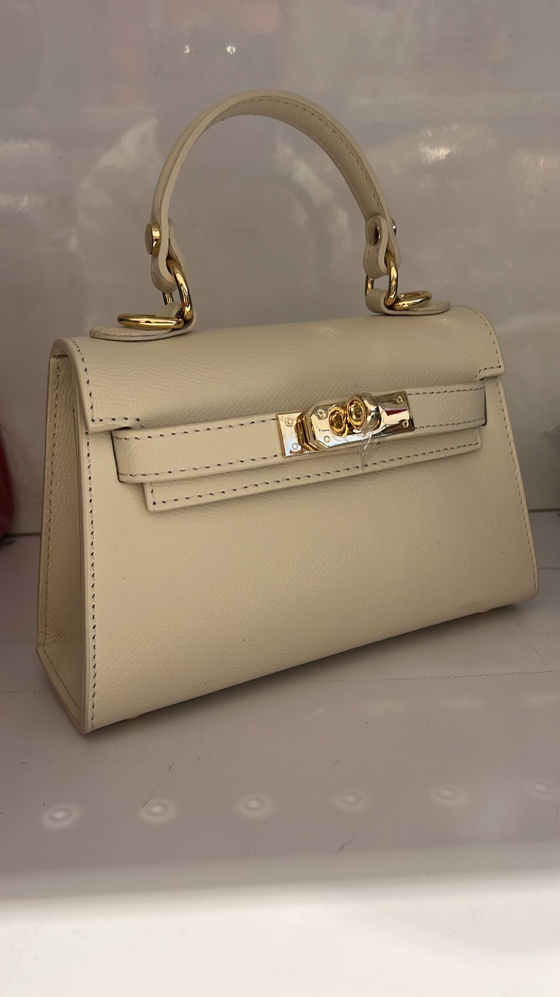 Borsa Mini kelly- crema